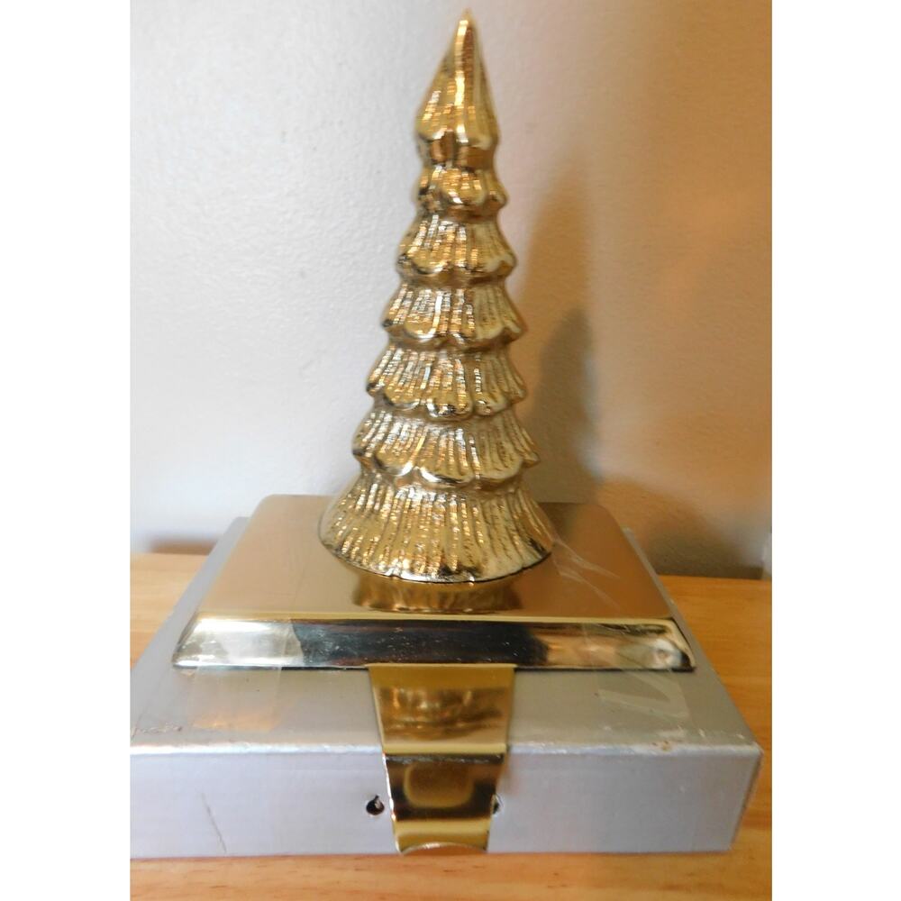 Shocking Holder Gold Tone Christmas Tree Ashland Holiday Tidings New